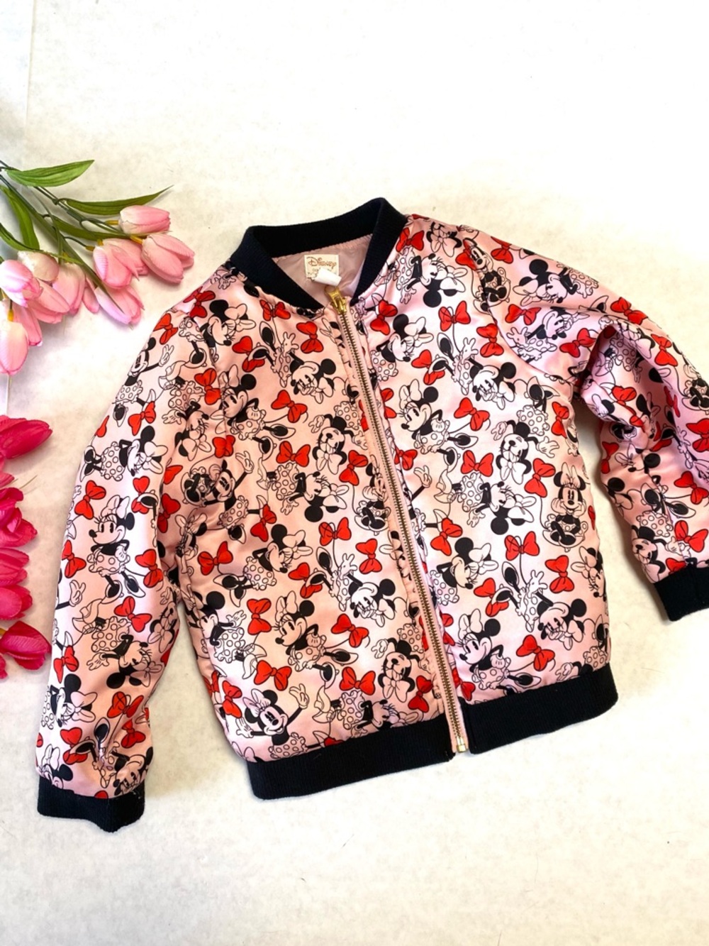 Disney Collection by Tutu Couture Minnie Mouse Pink Light Puffer Jacket Girls